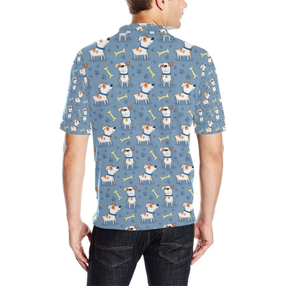 Bull Terriers Pattern Print Design 04 Men Polo Shirt