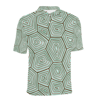 Sea Turtle Skin Print Men Polo Shirt