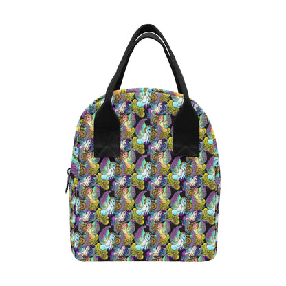 Unicorn With Wings Print Pattern Insulated Lunch Bag