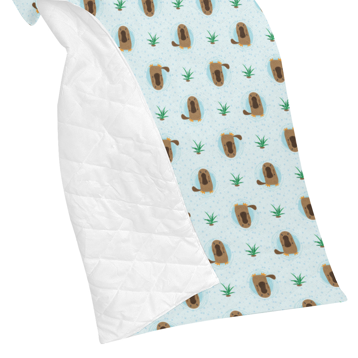 Platypus Pattern Print Design A04 Premium Quilt