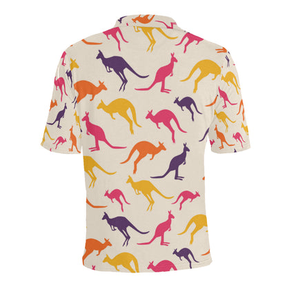 Kangaroos Pattern Print Design 01 Men Polo Shirt