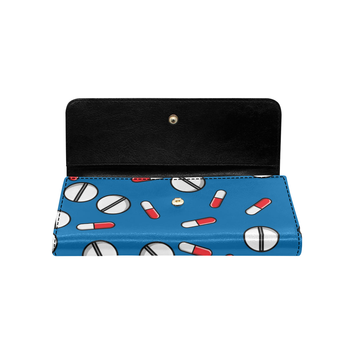 Pill Pattern Print Design A05 Women's Trifold Wallet