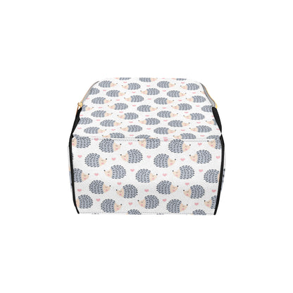 Hedgehog Baby Pattern Print Design 03 Diaper Bag Backpack