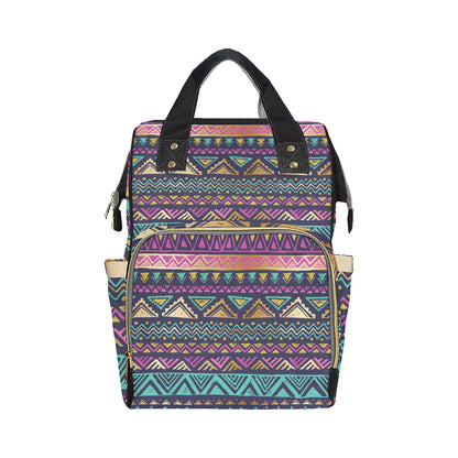 Multicolor Tribal aztec Diaper Bag Backpack