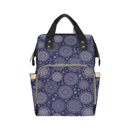 Mandala Pattern Print Design 02 Diaper Bag Backpack