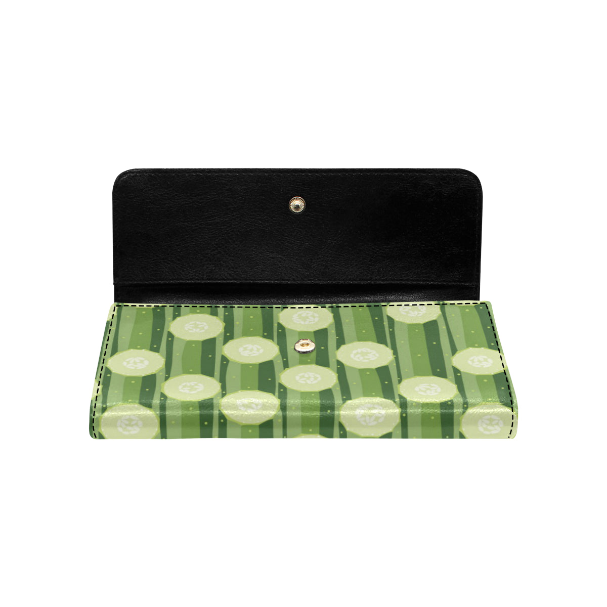Cucumber Pattern Print Design CC03 Women's Trifold Wallet