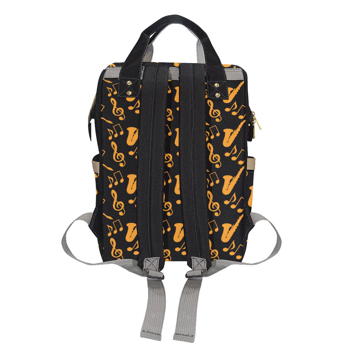 Saxophone Pattern Print Design 02 Diaper Bag Backpack