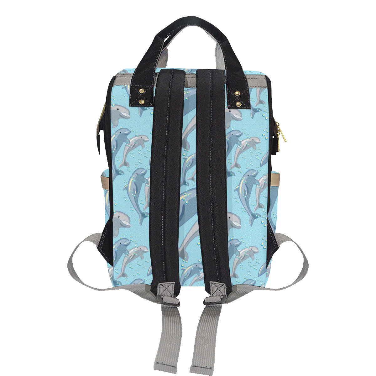 Dolphin Print Pattern Diaper Bag Backpack
