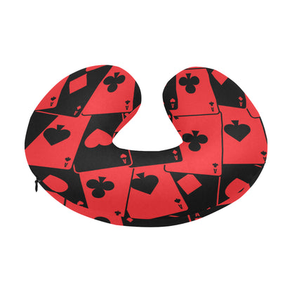 Poker Cards Pattern Print Design A01 U-Shaped Travel Neck Pillow