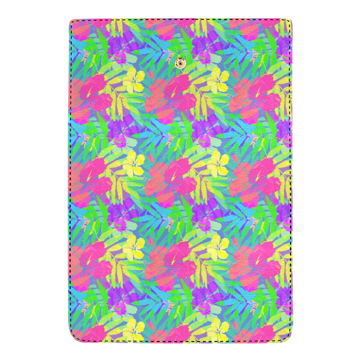 Neon Tropical Pattern Print Design A03 Women's Trifold Wallet