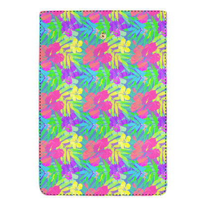 Neon Tropical Pattern Print Design A03 Women's Trifold Wallet