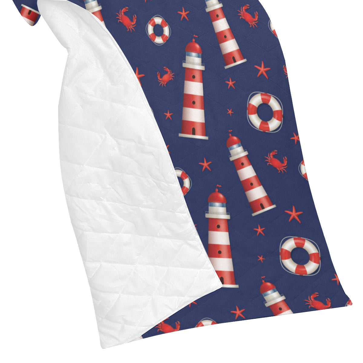 Nautical Pattern Print Design A03 Premium Quilt