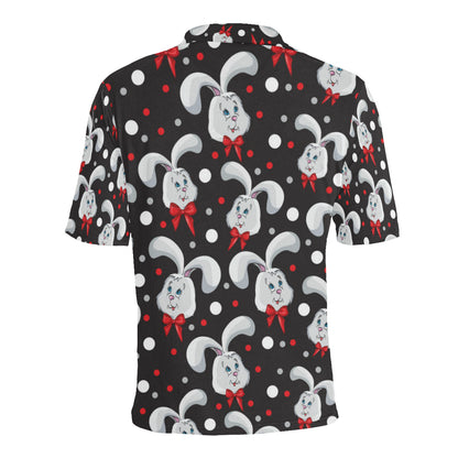 Rabbit Pattern Print Design RB012 Men Polo Shirt