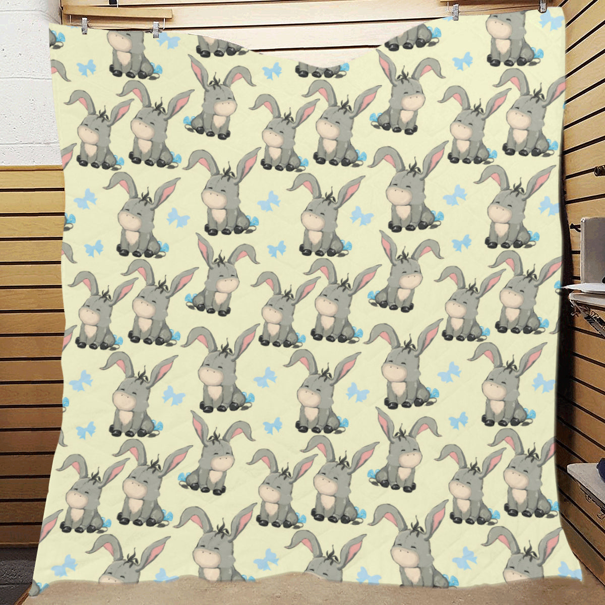 Donkey Baby Pattern Print Design 02 Premium Quilt