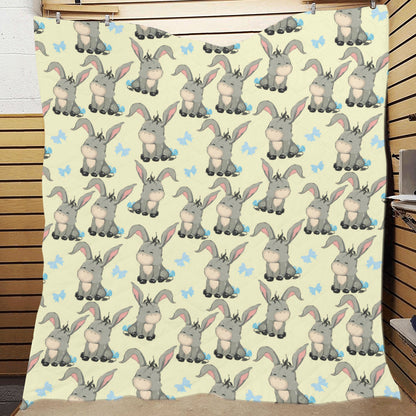 Donkey Baby Pattern Print Design 02 Premium Quilt