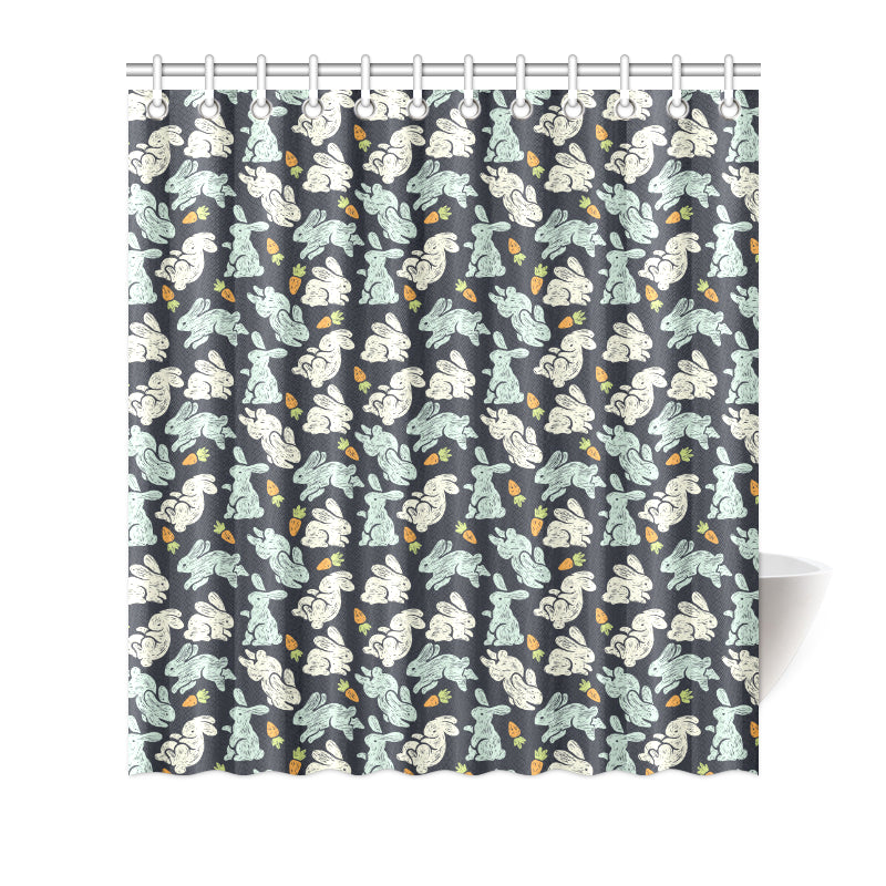 Bunny Pattern Print Design 04 Shower Curtain