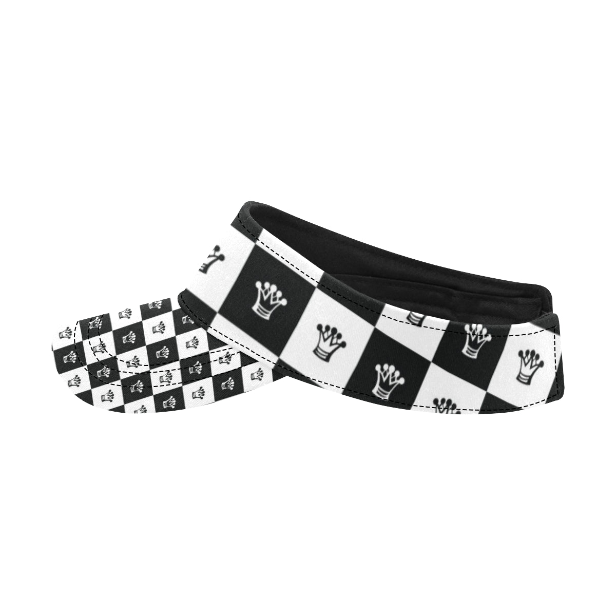 Checkered Flag Crown Pattern Unisex Sun Visor