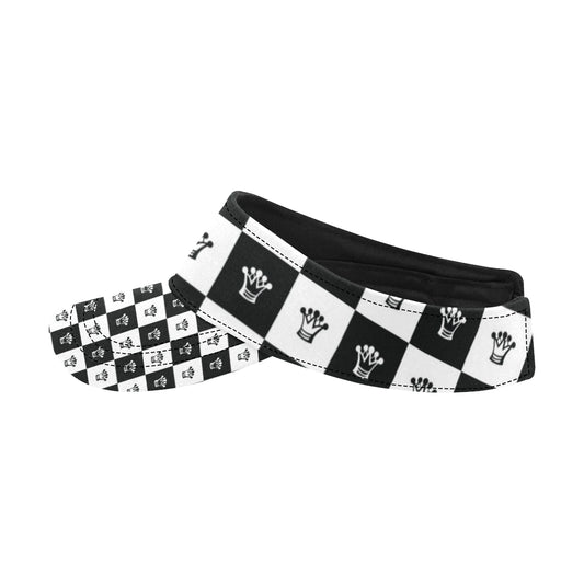 Checkered Flag Crown Pattern Unisex Sun Visor