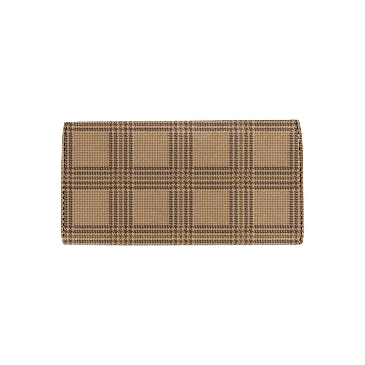 Houndstooth Brown Pattern Print Design 04 Women's Trifold Wallet