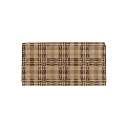 Houndstooth Brown Pattern Print Design 04 Women's Trifold Wallet