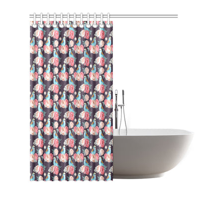 Bluebird Pattern Print Design 02 Shower Curtain
