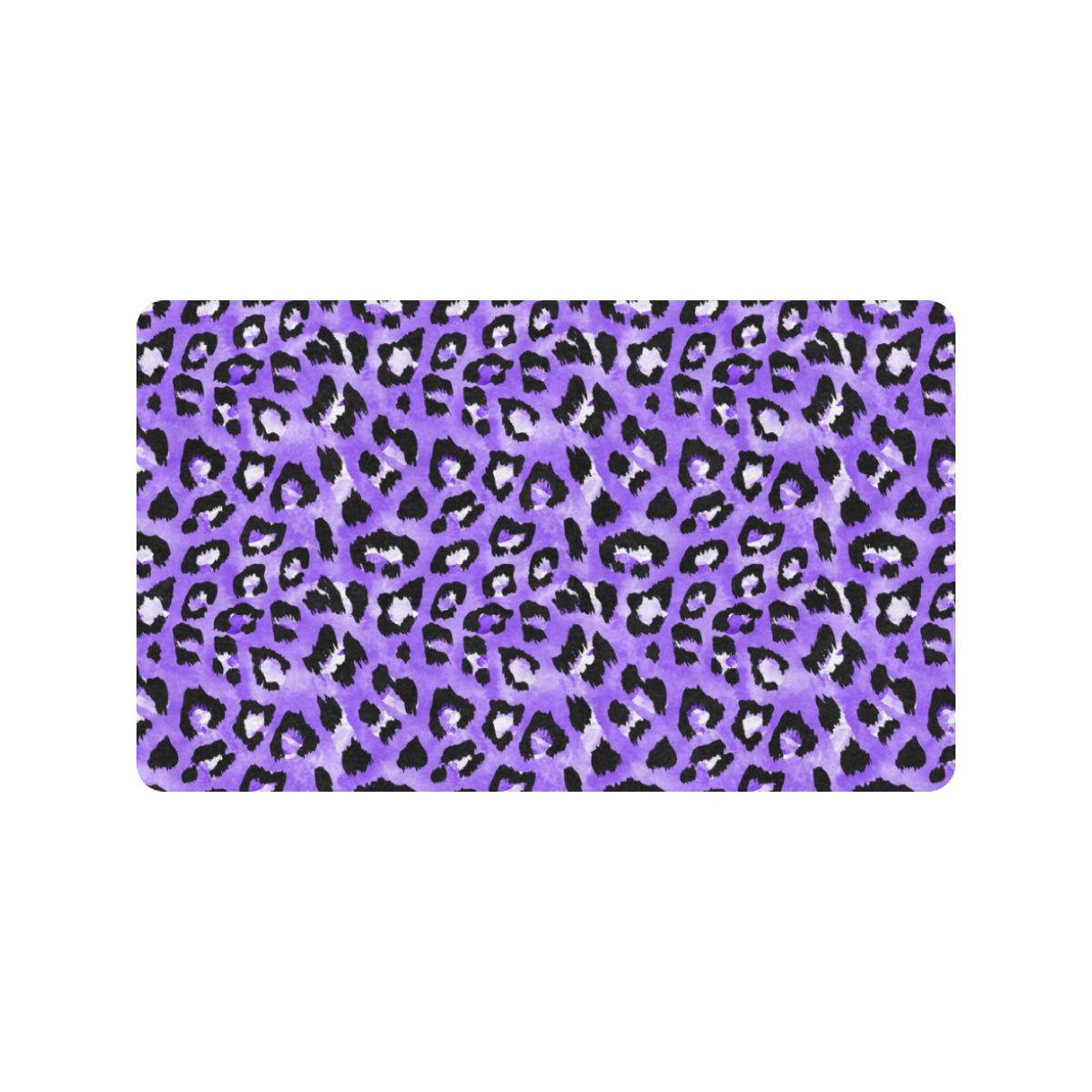 Leopard Purple Skin Print Rubber Doormat