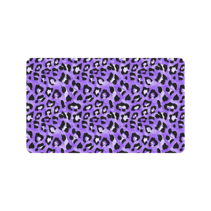 Leopard Purple Skin Print Rubber Doormat