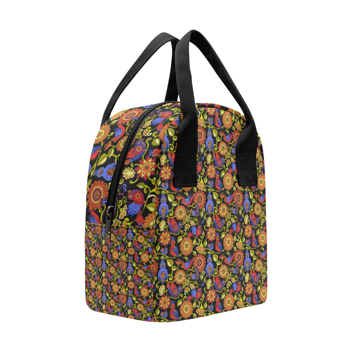 Steampunk Bird Design Themed Print Insulated Lunch Bag