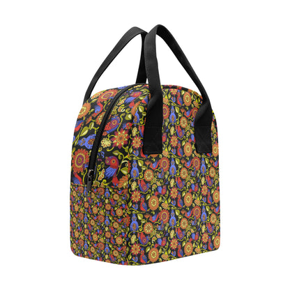 Steampunk Bird Design Themed Print Insulated Lunch Bag