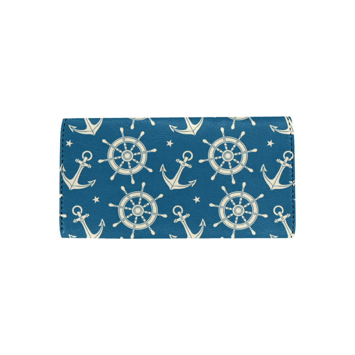 Anchor Pattern Print Design 01 Women's Trifold Wallet