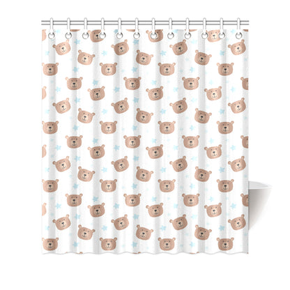 Bear Pattern Print Design BE02 Shower Curtain