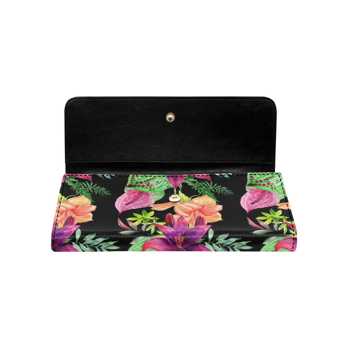 Amaryllis Pattern Print Design AL09 Women's Trifold Wallet