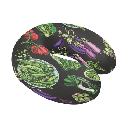 Lettuce Pattern Print Design 01 U-Shaped Travel Neck Pillow