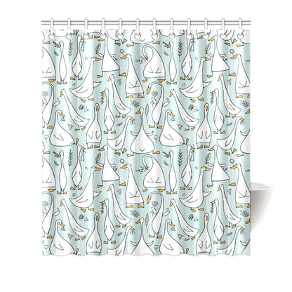Goose Pattern Print Design 03 Shower Curtain