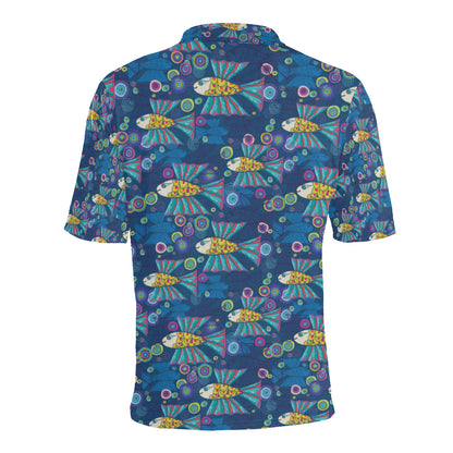 Flying Fish Pattern Print Design 01 Men Polo Shirt