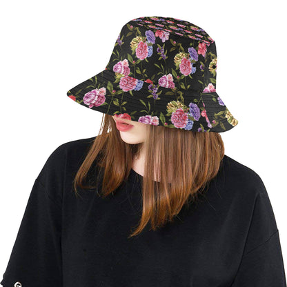 Carnations Pattern Print Design CN05 Unisex Bucket Hat