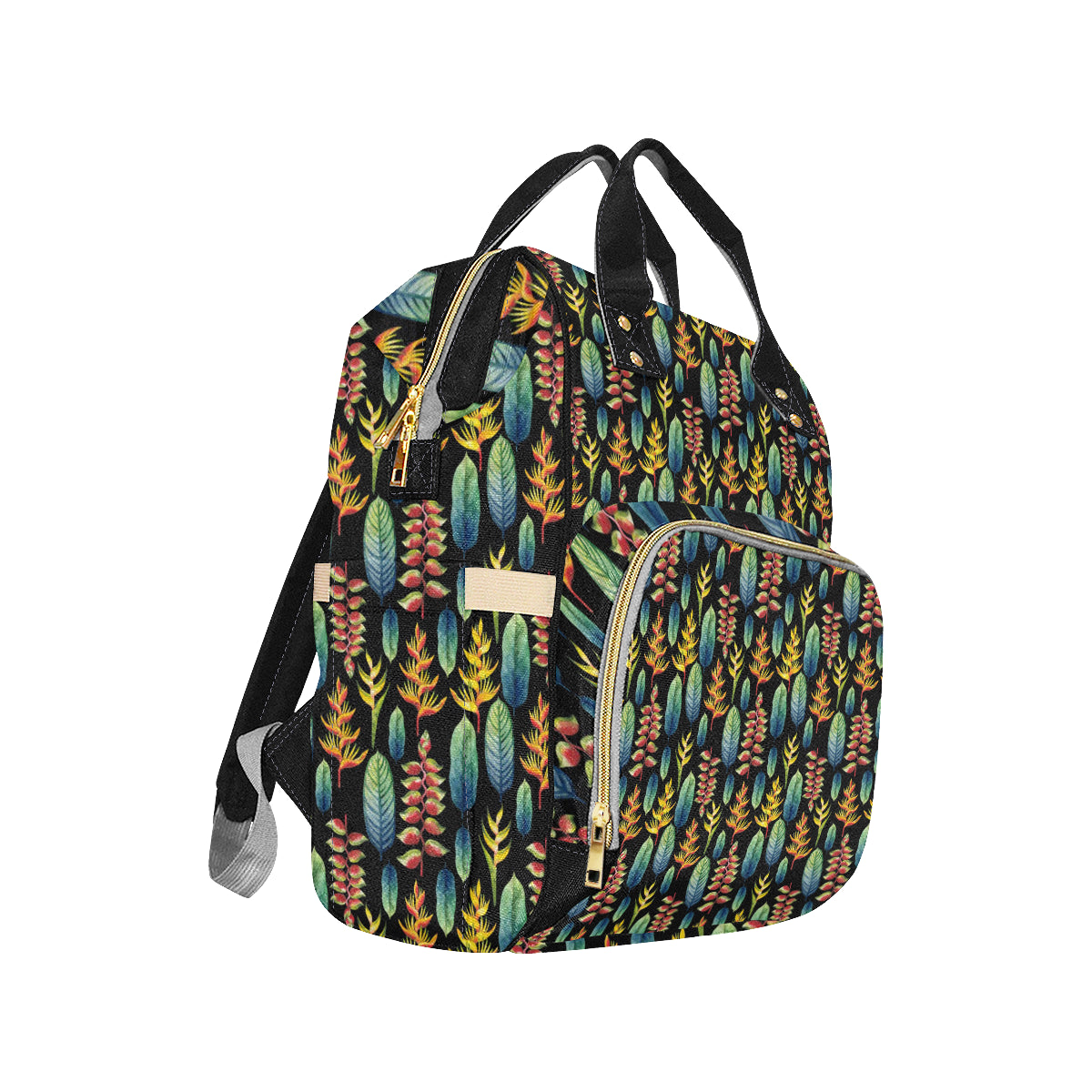 Heliconia Pattern Print Design HL03 Diaper Bag Backpack