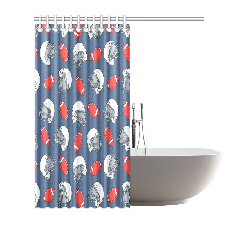 American Football Helmet Design Pattern Shower Curtain