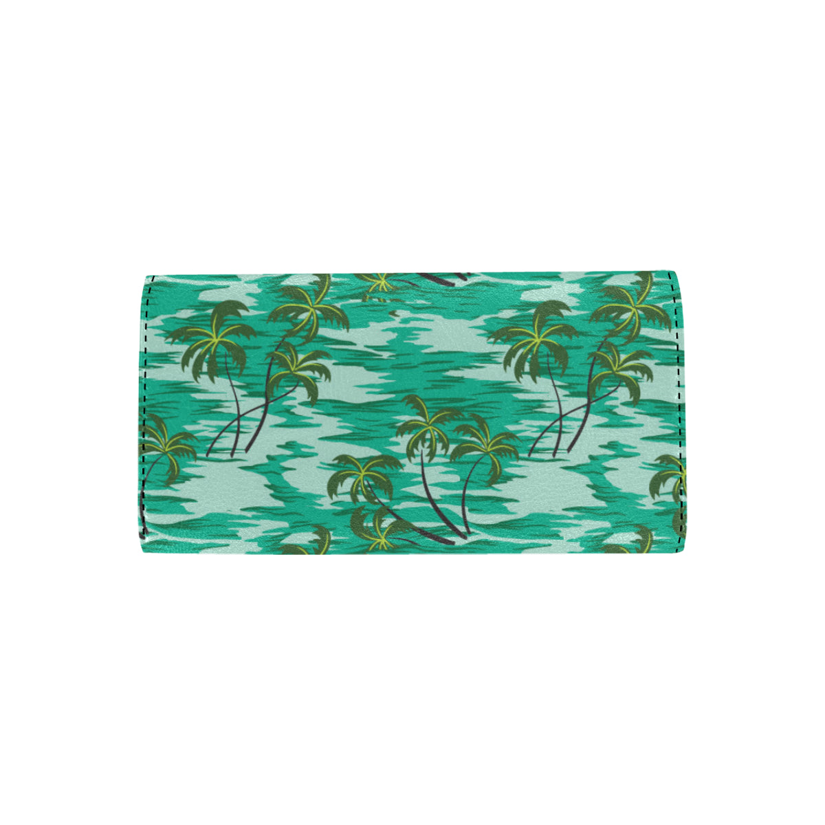 Palm Tree Pattern Print Design A01 Women's Trifold Wallet