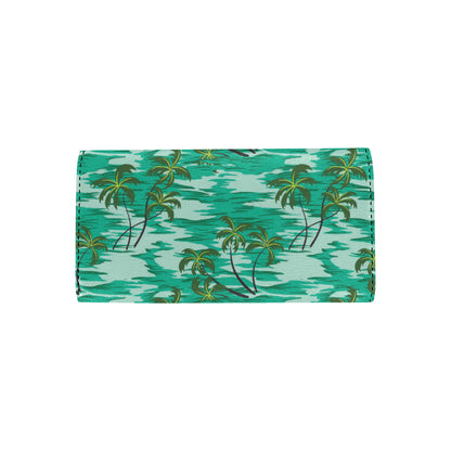 Palm Tree Pattern Print Design A01 Women's Trifold Wallet