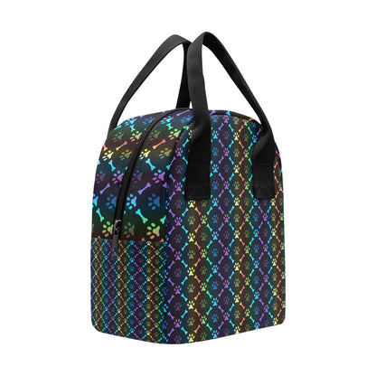 Paw Rainbow Print Insulated Lunch Bag