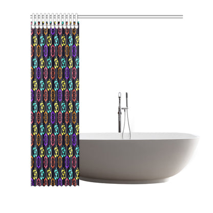 Chakra OM Print Pattern Shower Curtain