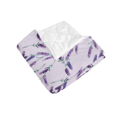 Lavender Pattern Print Design 02 Premium Quilt