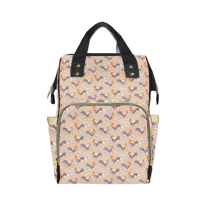 Chicken Boho Style Pattern Diaper Bag Backpack