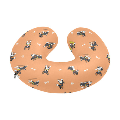 Basenji Pattern Print Design 01 U-Shaped Travel Neck Pillow