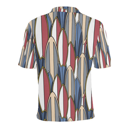 Surf board Pattern Men Polo Shirt