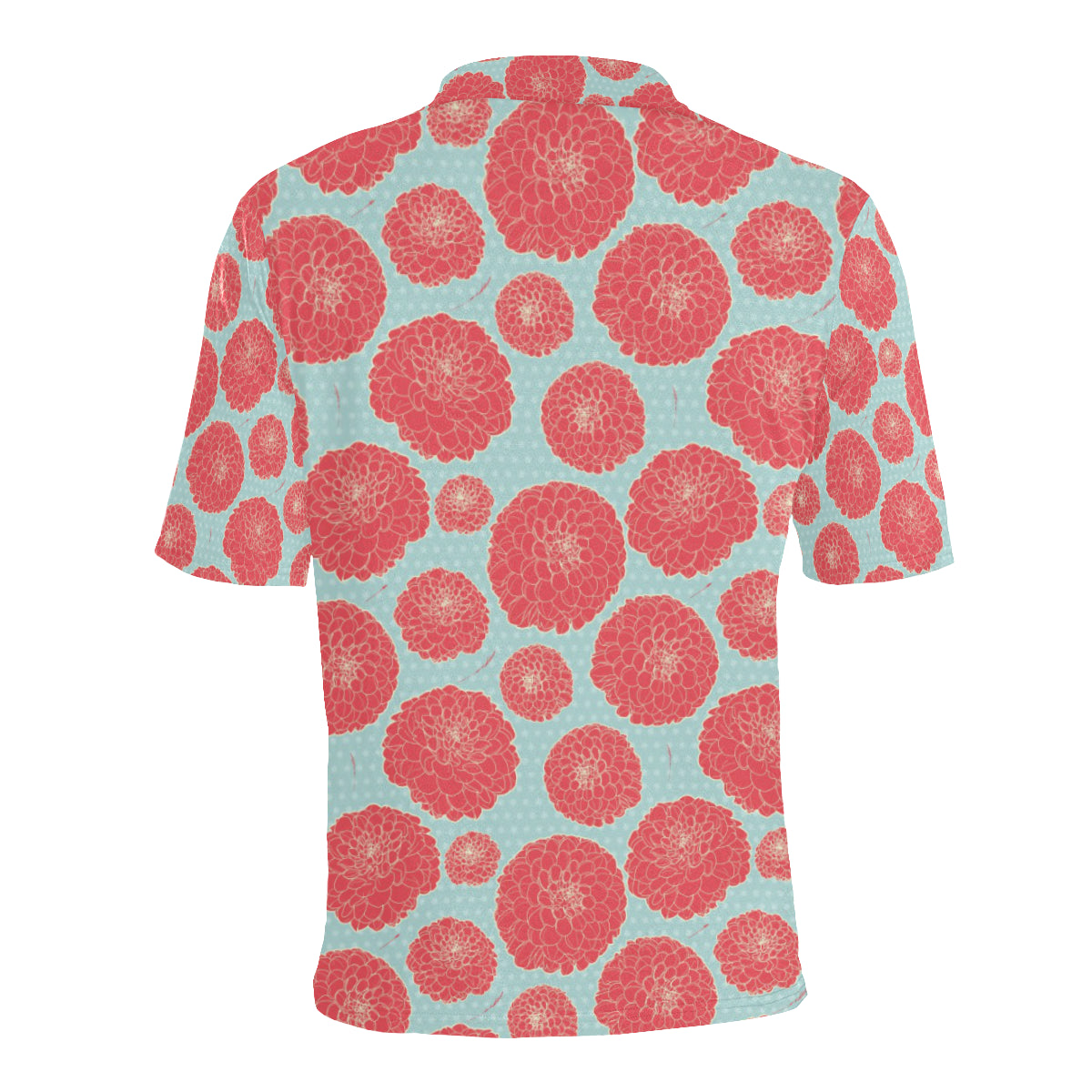 Marigold Pattern Print Design MR03 Men Polo Shirt