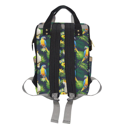 Parrot Pattern Print Design A03 Diaper Bag Backpack