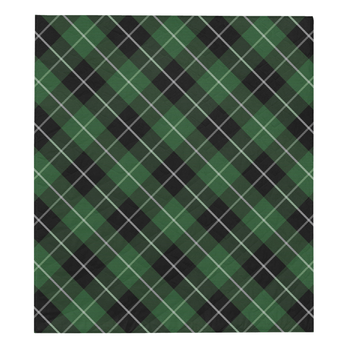 Plaid Green Pattern Print Design A05 Premium Quilt