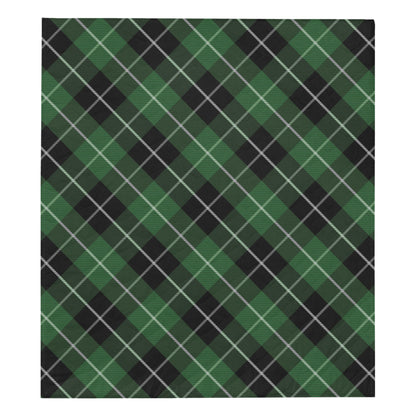 Plaid Green Pattern Print Design A05 Premium Quilt